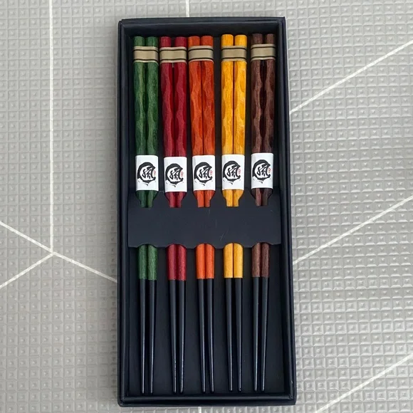Colorful Wooden Chopsticks Set - Picture 1 of 1